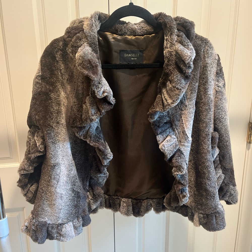 Faux Fur Cape Jacket